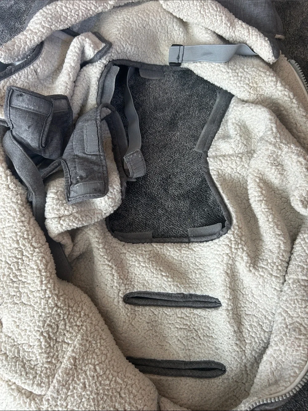 Bundle JJ Cole grey car seat cover and Yellow shopping card cover